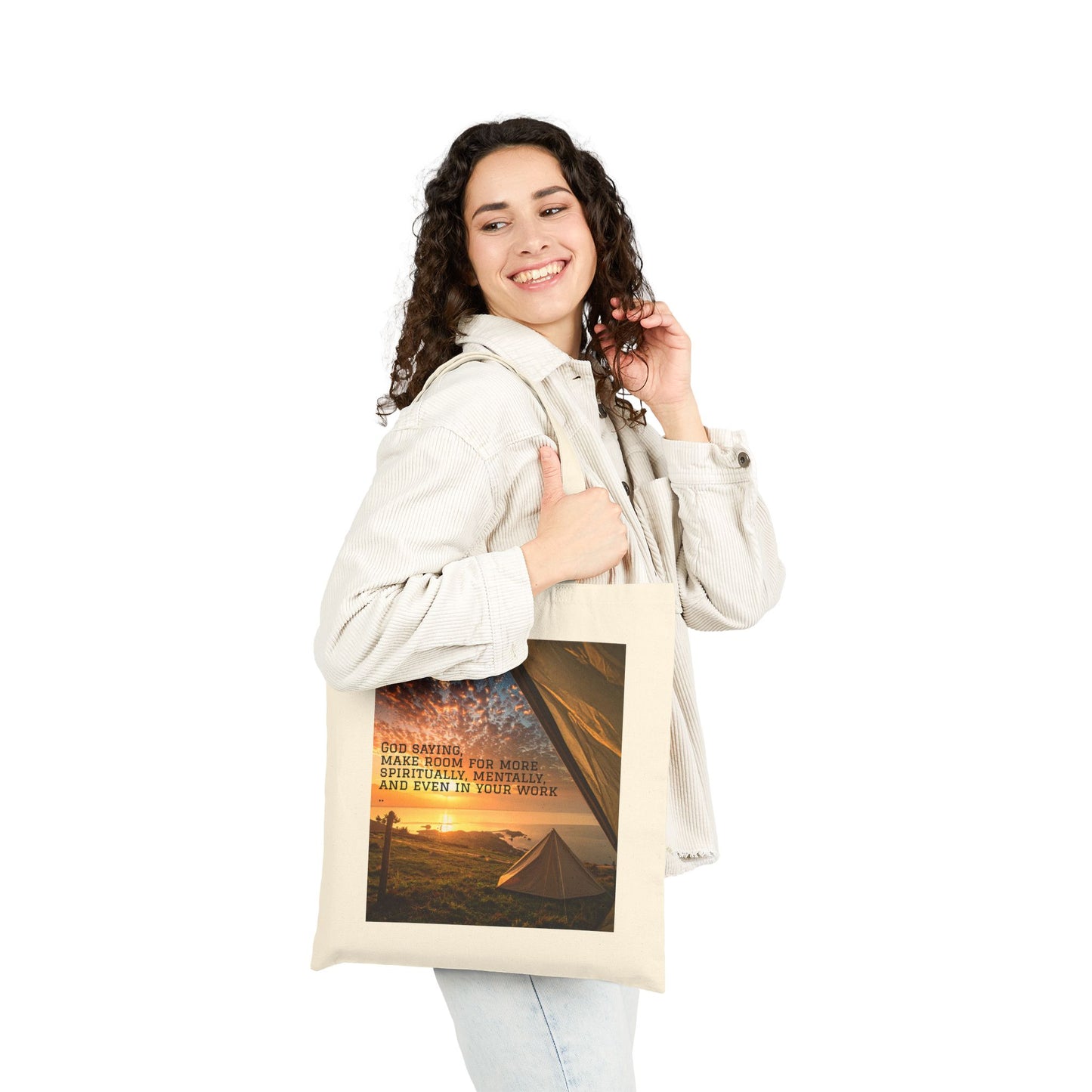 Isaiah 54:2 • Expand Your Tent • Canvas Scripture Tote